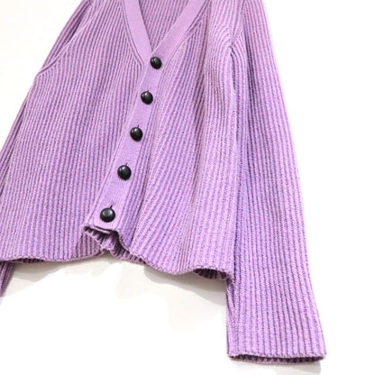 JIL SANDER 22AW Low Gauge Wool Cardigan Purple Size 52