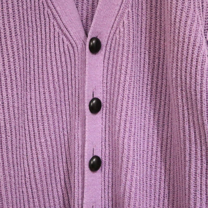 JIL SANDER 22AW Low Gauge Wool Cardigan Purple Size 52