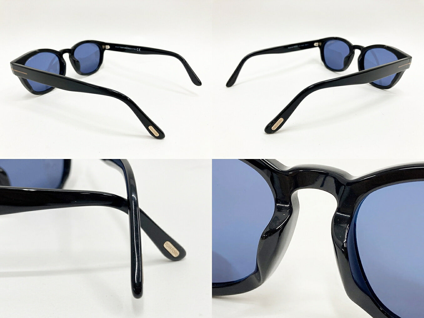 TOM FORD Bryan-02 TF590-F 01V Sunglasses Black Size 53