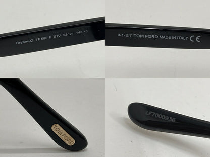 TOM FORD Bryan-02 TF590-F 01V Sunglasses Black Size 53
