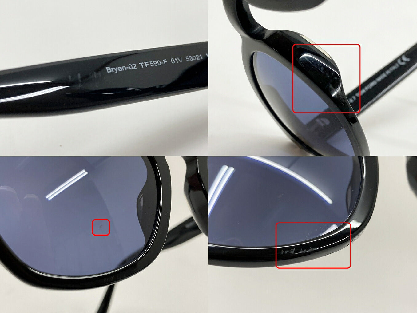 TOM FORD Bryan-02 TF590-F 01V Sunglasses Black Size 53