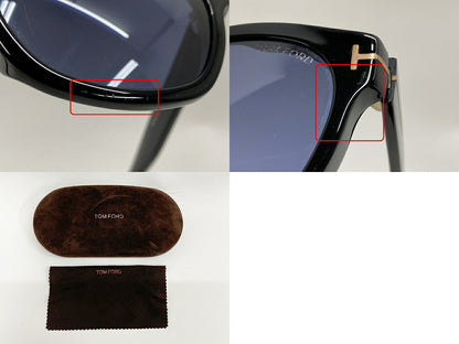 TOM FORD Bryan-02 TF590-F 01V Sunglasses Black Size 53