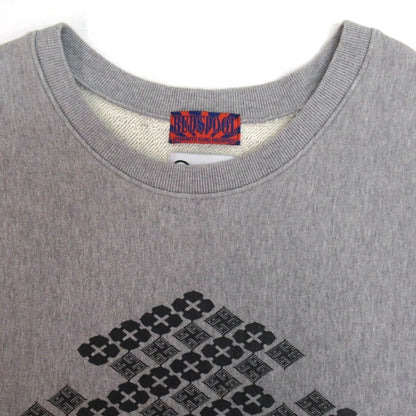 BUDSPOOL x GAKKIN Hana Bachi Kamon Sweatshirt Gray Size XXL