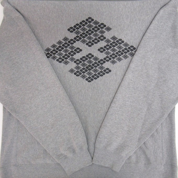 BUDSPOOL x GAKKIN Hana Bachi Kamon Sweatshirt Gray Size XXL
