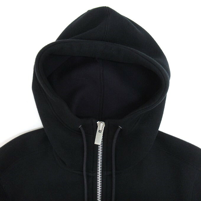 sacai Black Asymmetric Paneled Zip Hoodie