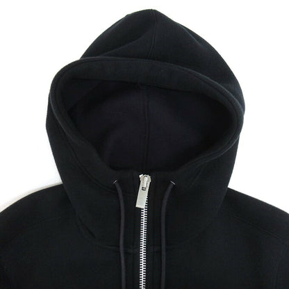 sacai Black Asymmetric Paneled Zip Hoodie