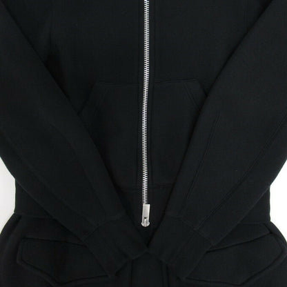 sacai Black Asymmetric Paneled Zip Hoodie