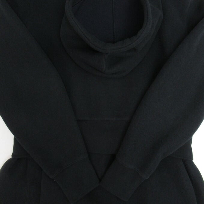 sacai Black Asymmetric Paneled Zip Hoodie