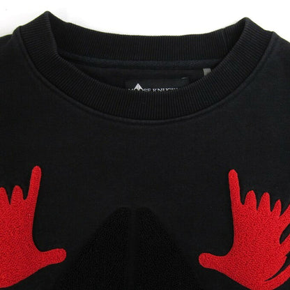 MOOSE KNUCKLES Moose Munster Black Sweatshirt Size S