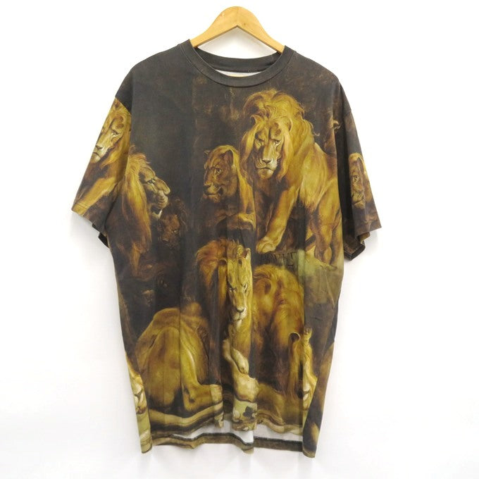 Supreme 22AW Lions' Den All-Over Print T-Shirt Brown Size XL