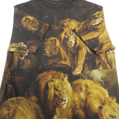 Supreme 22AW Lions' Den All-Over Print T-Shirt Brown Size XL