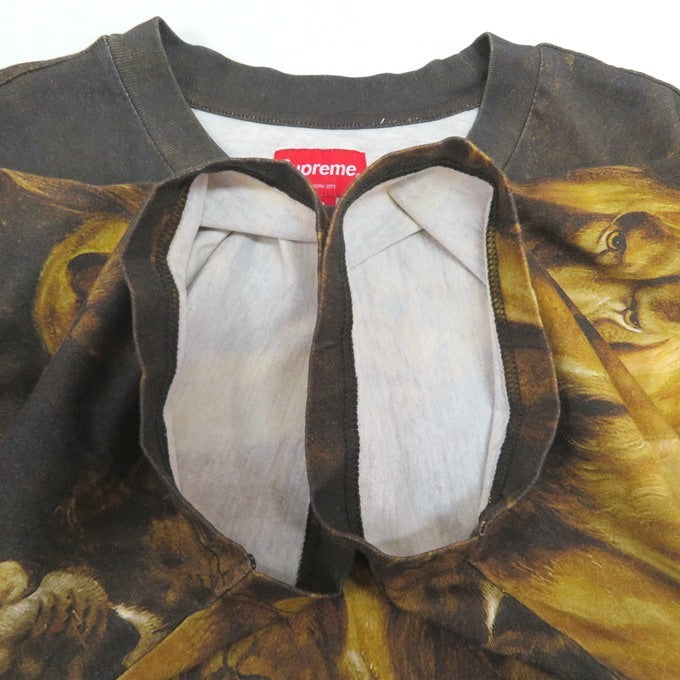 Supreme 22AW Lions' Den All-Over Print T-Shirt Brown Size XL
