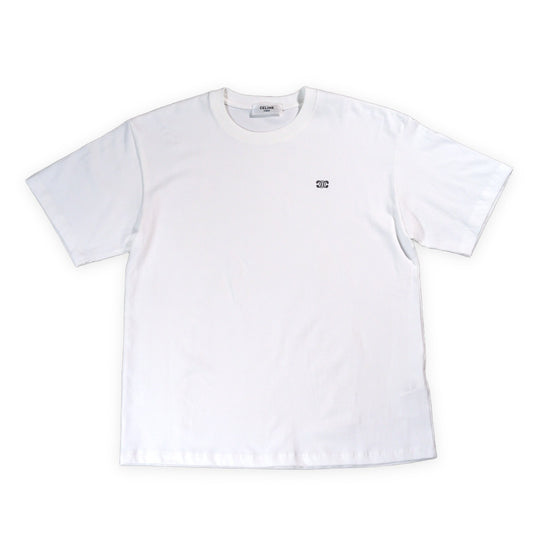 CELINE Triomphe Loose T-Shirt White Size M