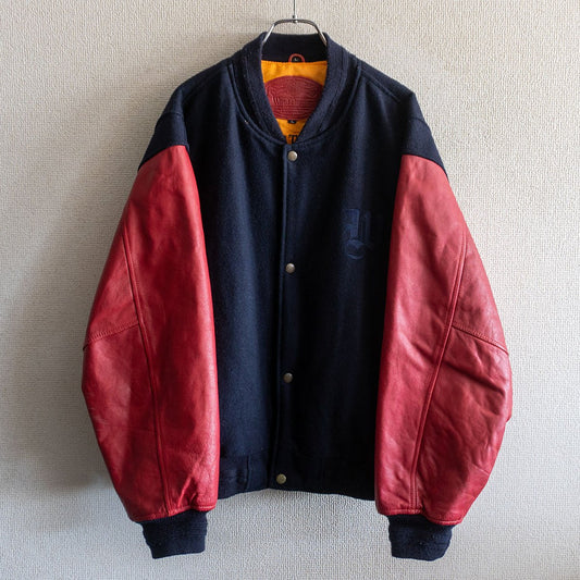 WIND ARMOR Leather sleeve varsity jacket Size L