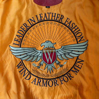 WIND ARMOR Leather sleeve varsity jacket Size L