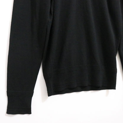 TOM FORD Wool High-Gauge V-Neck Knit Sweater Black Size 44