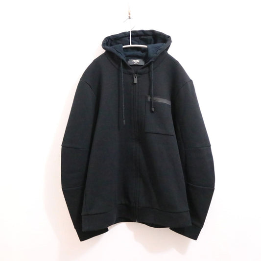 FENDI Monster Lightweight Zip Hoodie Black Size M