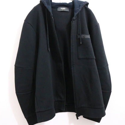 FENDI Monster Lightweight Zip Hoodie Black Size M
