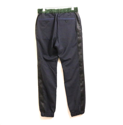 sacai Poly Wool Side Stripe Suiting Pants Navy Size 0