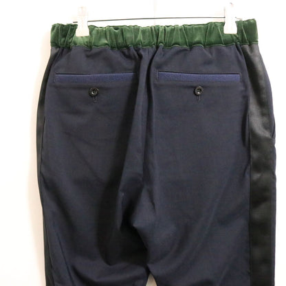 sacai Poly Wool Side Stripe Suiting Pants Navy Size 0
