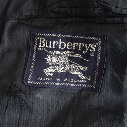 BURBERRYS Double Breasted Navy Blazer Silver Buttons Size XL