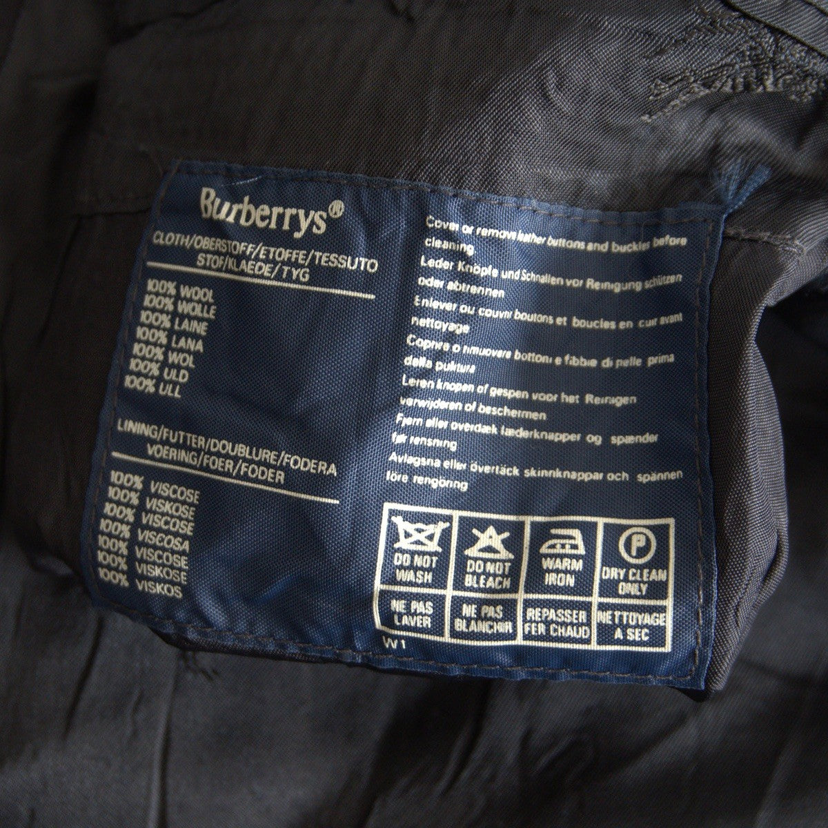 BURBERRYS Double Breasted Navy Blazer Silver Buttons Size XL