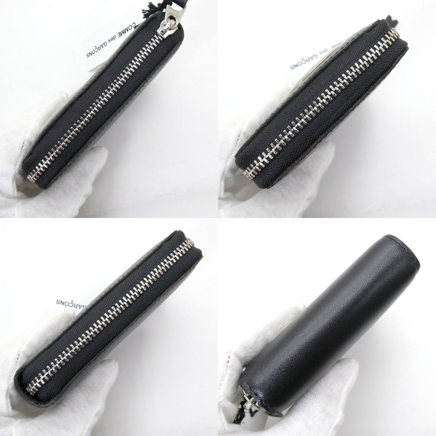 COMME des GARCONS Silver Eyelet Wallet Black Size ONE SIZE