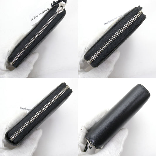 COMME des GARCONS Silver Eyelet Wallet Black Size ONE SIZE
