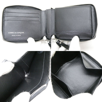 COMME des GARCONS Silver Eyelet Wallet Black Size ONE SIZE