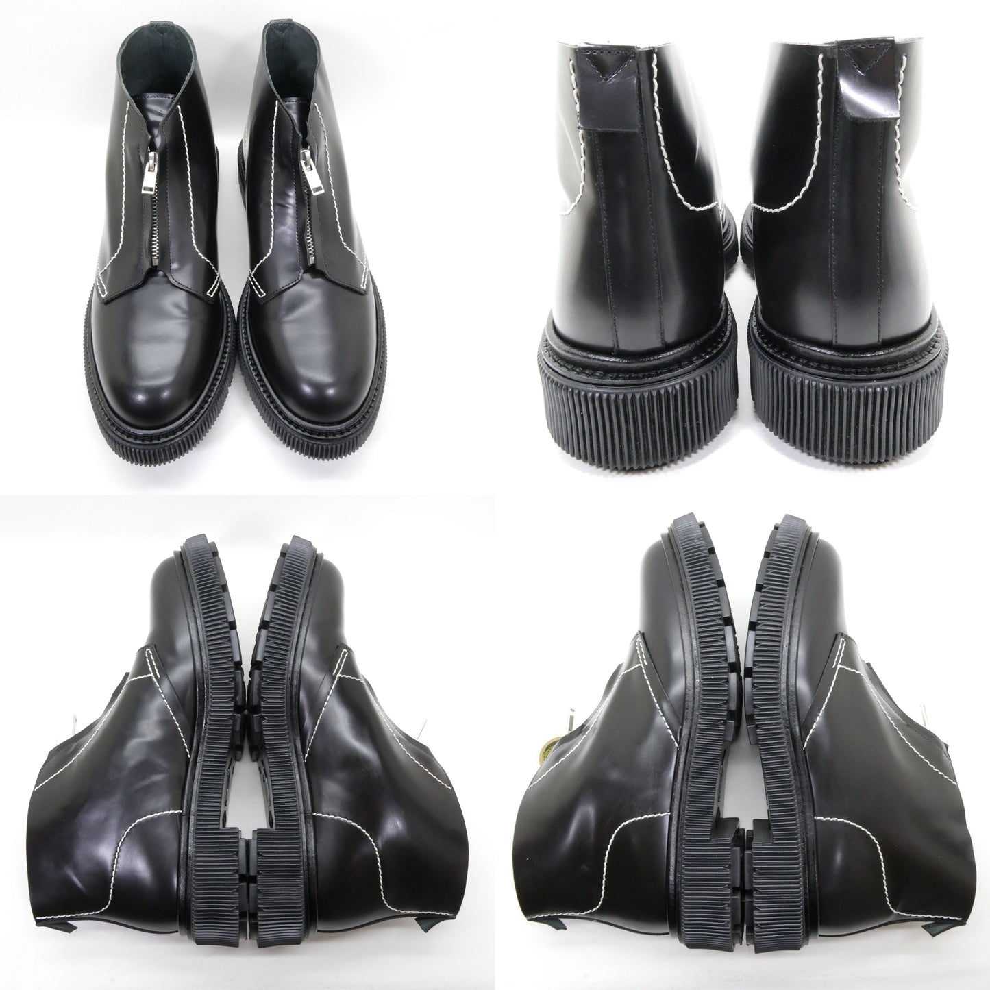ADIEU Black Leather Boots Type 104
