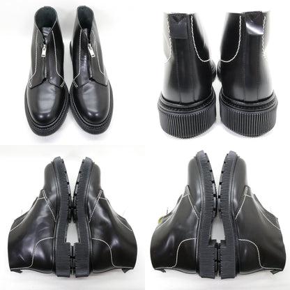 ADIEU Black Leather Boots Type 104