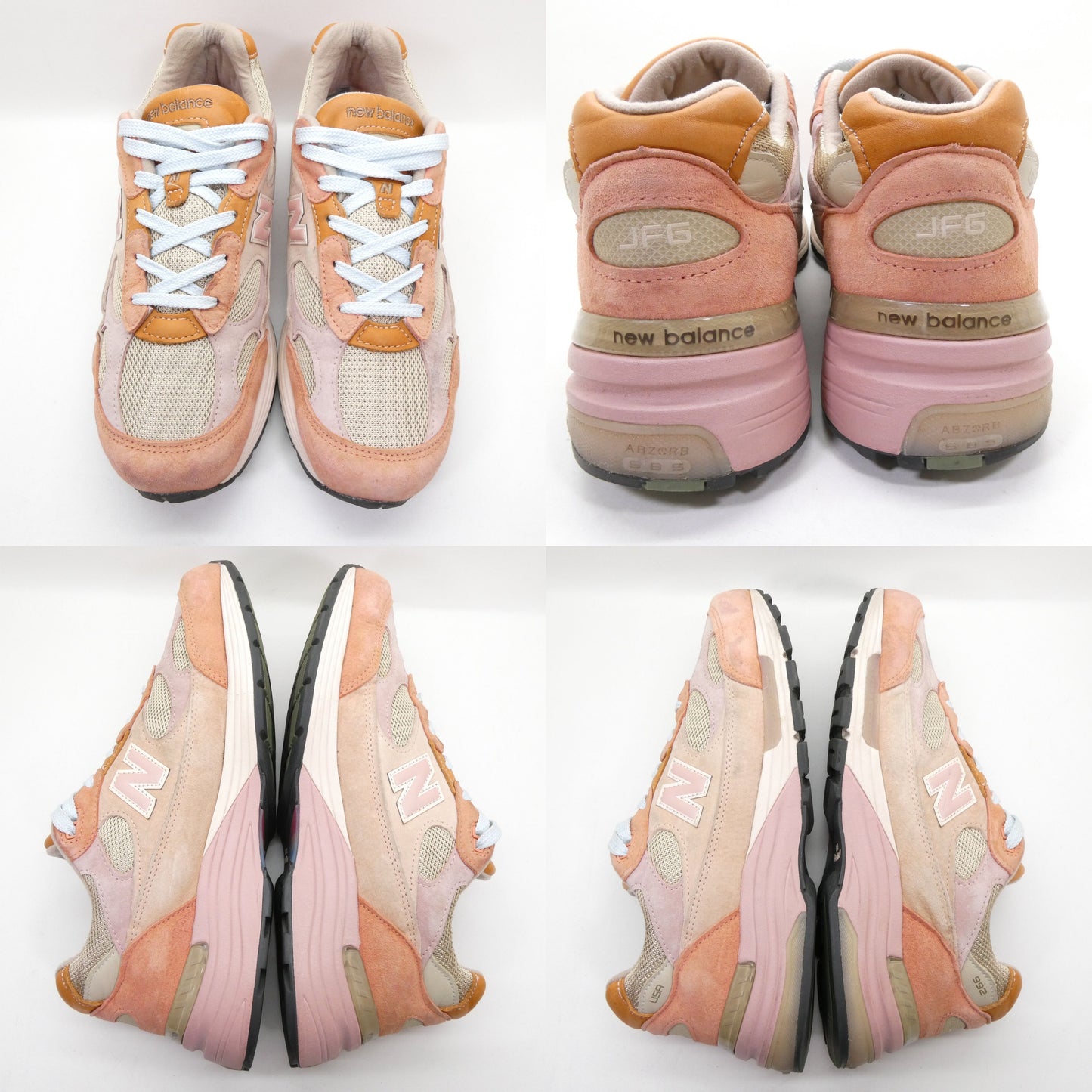 Joe Freshgoods Aged Well JFG x New Balance 992 Pink Sneakers