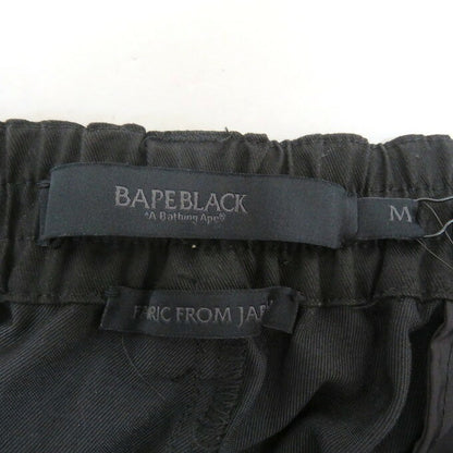 A BATHING APE BAPE BLACK Pleated Belted Pants Black Size M