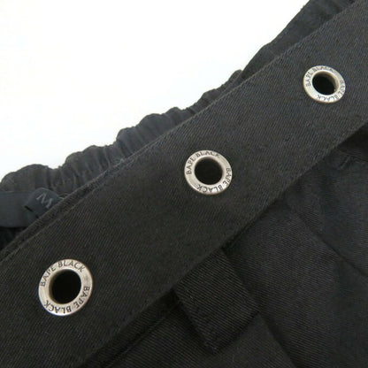 A BATHING APE BAPE BLACK Pleated Belted Pants Black Size M