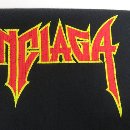 BALENCIAGA Metal Logo Distressed T-Shirt Black Size 2