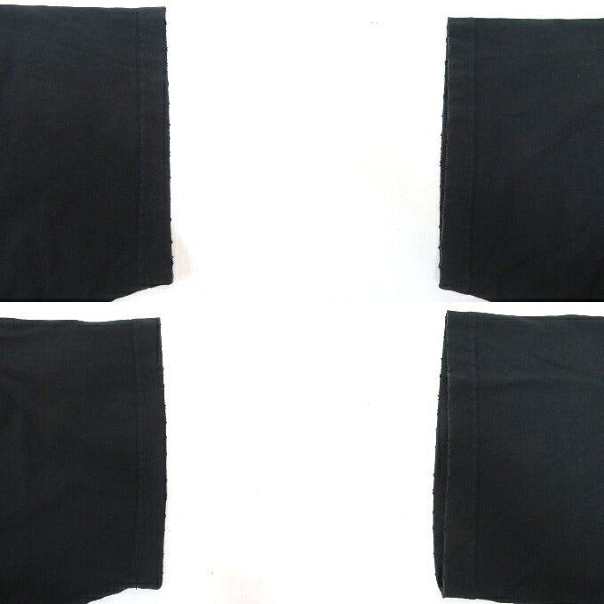 BALENCIAGA Metal Logo Distressed T-Shirt Black Size 2