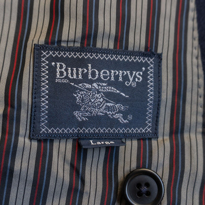 BURBERRYS Double Breasted Navy Blazer Gold Buttons Size M