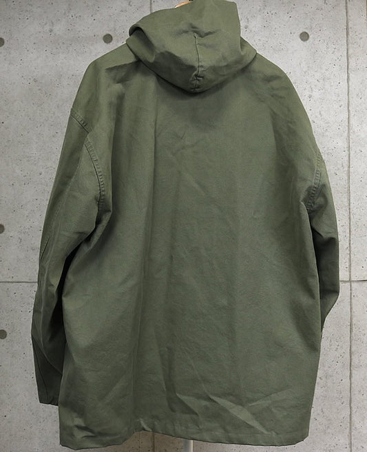 BALENCIAGA 2024 Zip Hooded Cotton Coat Khaki Size M