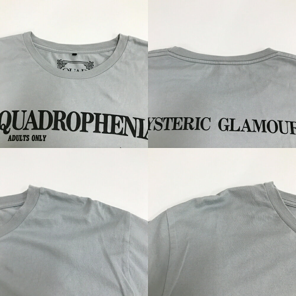 QUADROPHENIA Light Gray Graphic T-Shirt Size L