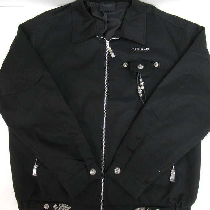 BAPE BLACK A BATHING APE Ornament Jacket Black Size M