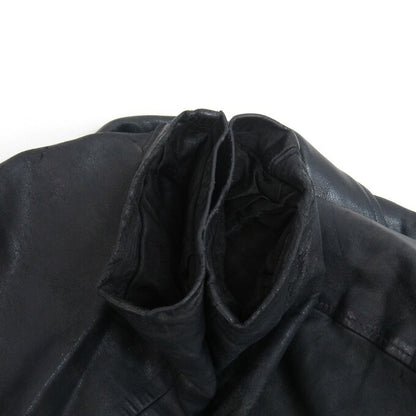 French Army 70's Pilot Leather Jacket Blue Size 96M