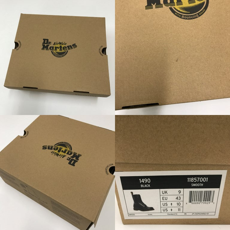 Dr.Martens 10 Hole Black Boots Size EU43