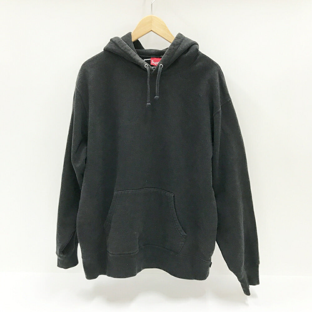 Supreme Satin Applique Logo Pullover Hoodie Black Size M