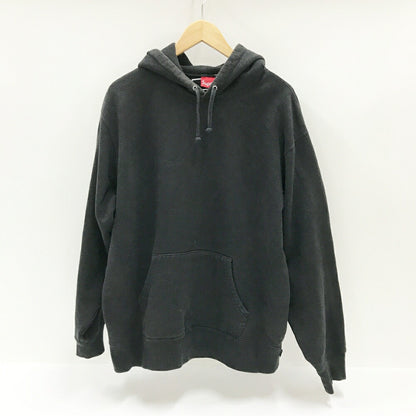Supreme Satin Applique Logo Pullover Hoodie Black Size M