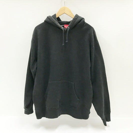 Supreme Satin Applique Logo Pullover Hoodie Black Size M
