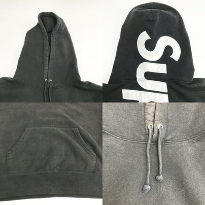 Supreme Satin Applique Logo Pullover Hoodie Black Size M