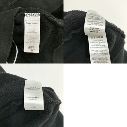 Supreme Satin Applique Logo Pullover Hoodie Black Size M