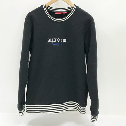 Supreme Classic Logo Stripe Rib Sweatshirt Multi Size S