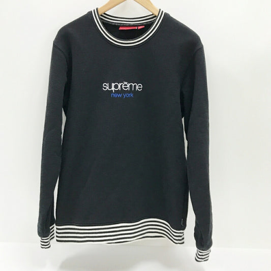 Supreme Classic Logo Stripe Rib Sweatshirt Multi Size S