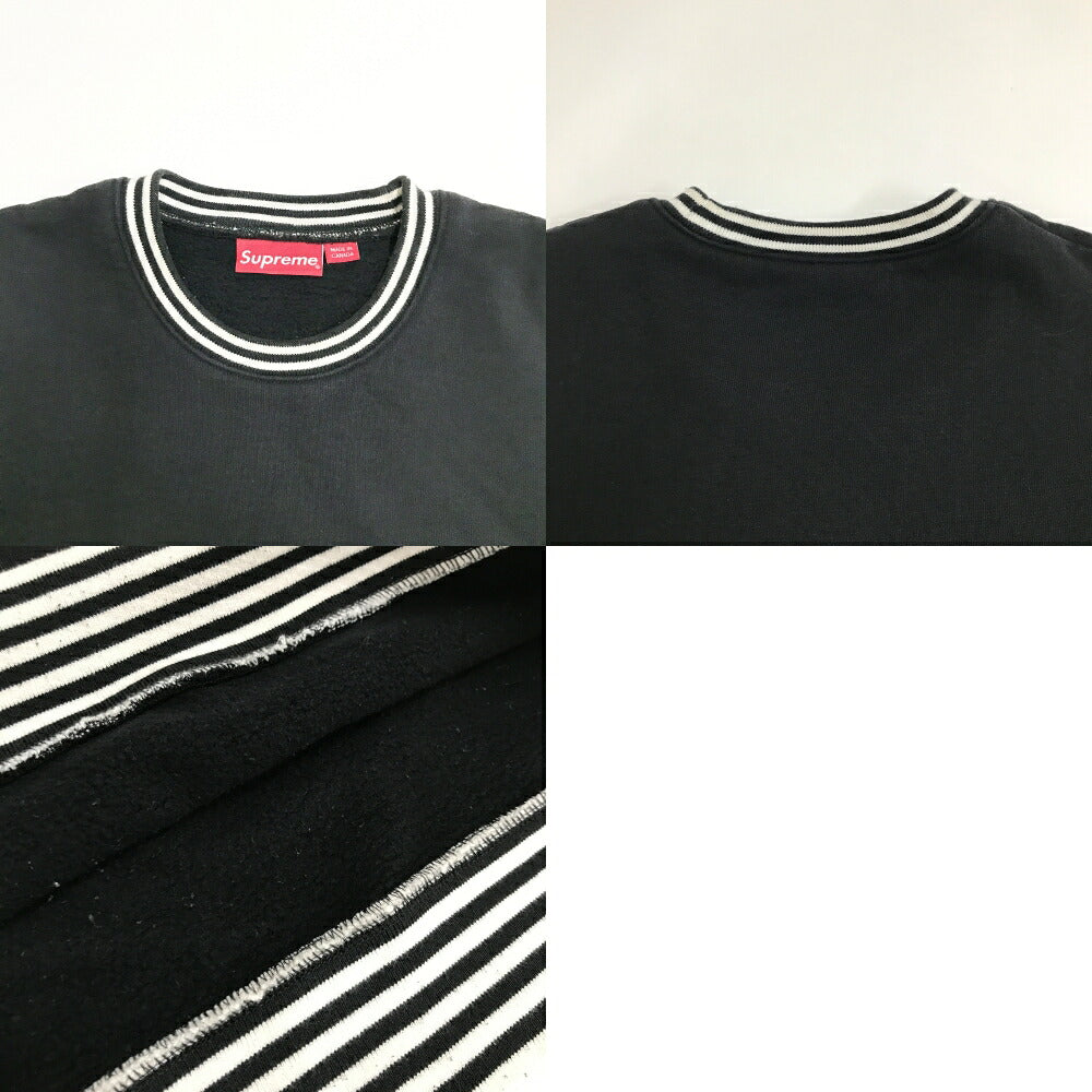 Supreme Classic Logo Stripe Rib Sweatshirt Multi Size S